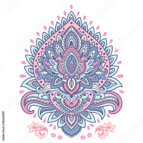 Beautiful Indian floral mandala ornament