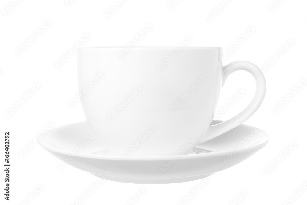 White coffee cup isolated on white background. White coffee cup isolated on white background.