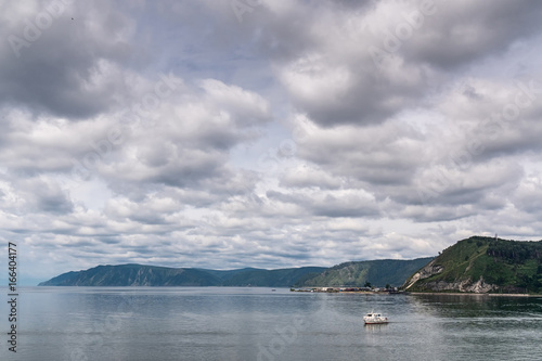 View of the village of Port Baikal from the village Listvyanka.