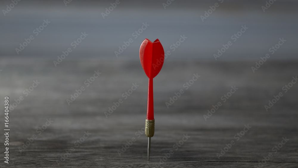 red dart on the wooden red dart on the wooden