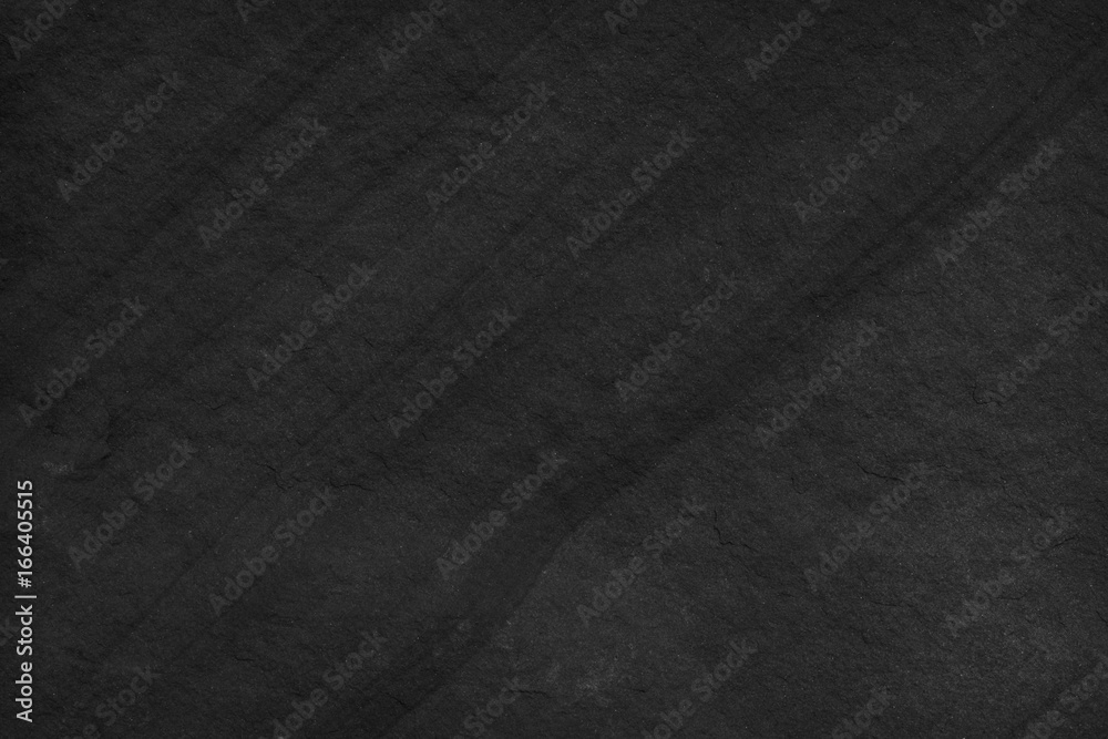 Naklejka premium Black Stone background. Dark gray texture close up blank for design. Copy space