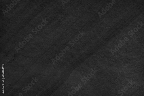 Black Stone background. Dark gray texture close up blank for design. Copy space