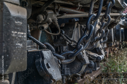 The underside of a Railroad Car