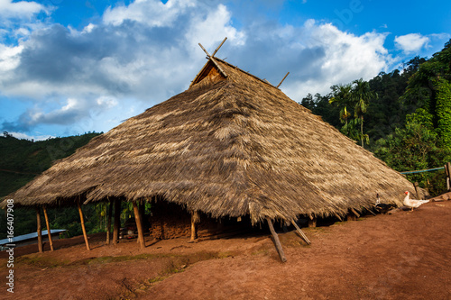 Lua PraGum hill tribe village Maintaining the architectural style and material used strictly. Only a few are left in Thailand.Lua forest clutching a gem of mystical mountain.Unseen THAILAND,Boklua NAN photo