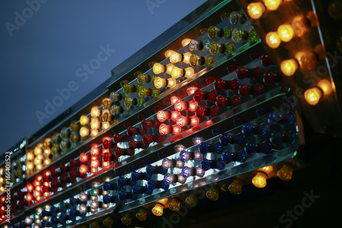 Εκτύπωση καμβά Lights on a ride on a carnival ride during the county fair
