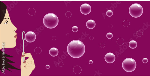 girl with bubble