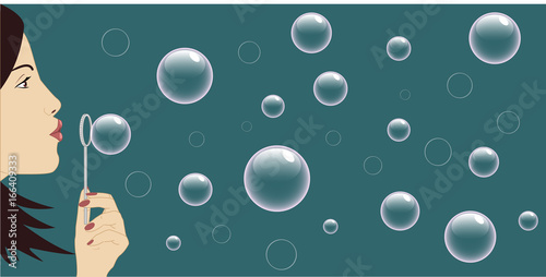 girl with bubble