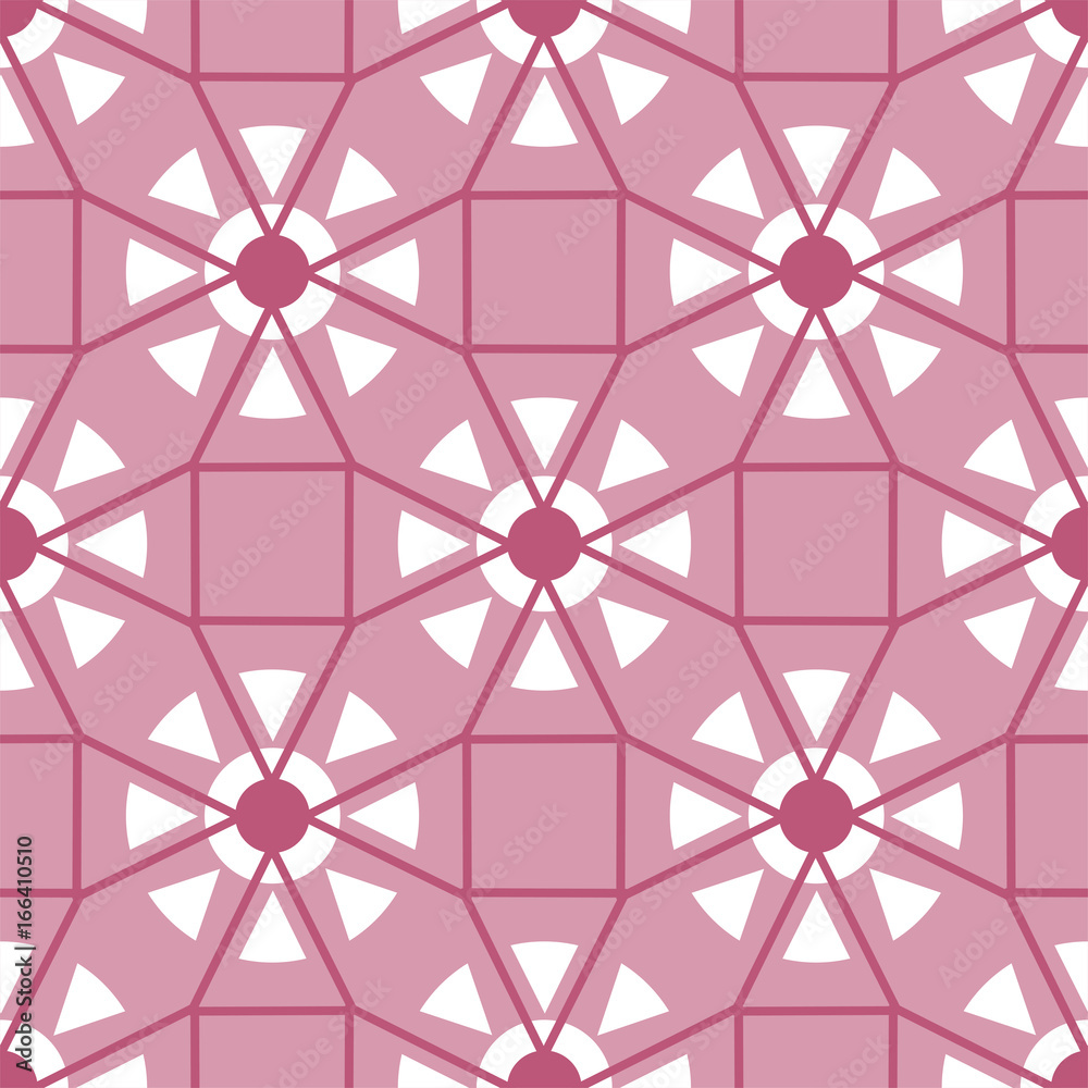 Abstract triangular polygonal shape kaleidoscope geometry seamless pattern  template circle decorative vector. Stock Vector | Adobe Stock