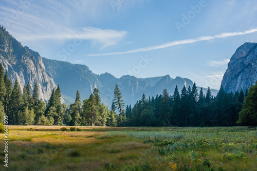 Canvas Print yosemite national park sunset view of valley