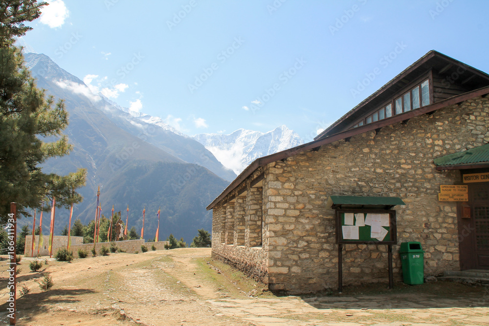 Shot from the Everest Basecamp trail at Namche Bazaar in Nepal