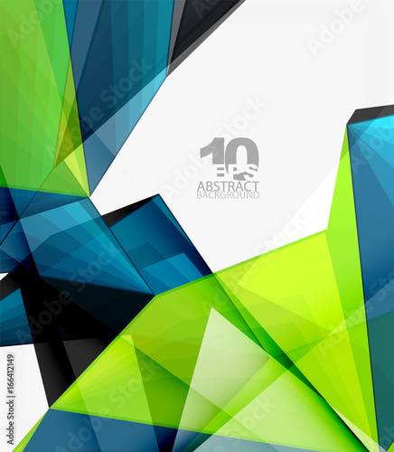 Low poly geometric 3d shape background