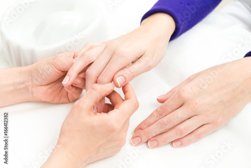 French Manicure process