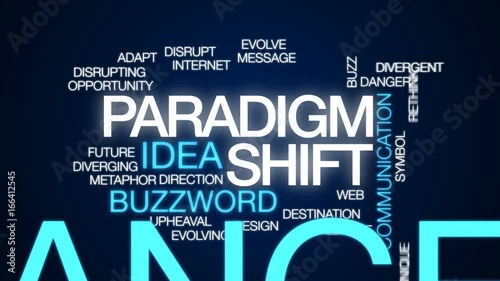 Paradigmshift animated word cloud, text design animation. photo