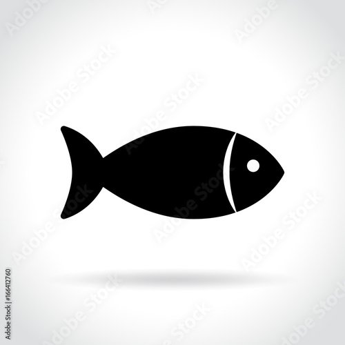 fish icon on white background