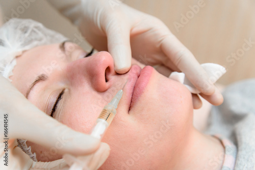 Injections for rejuvenation in cosmetology.