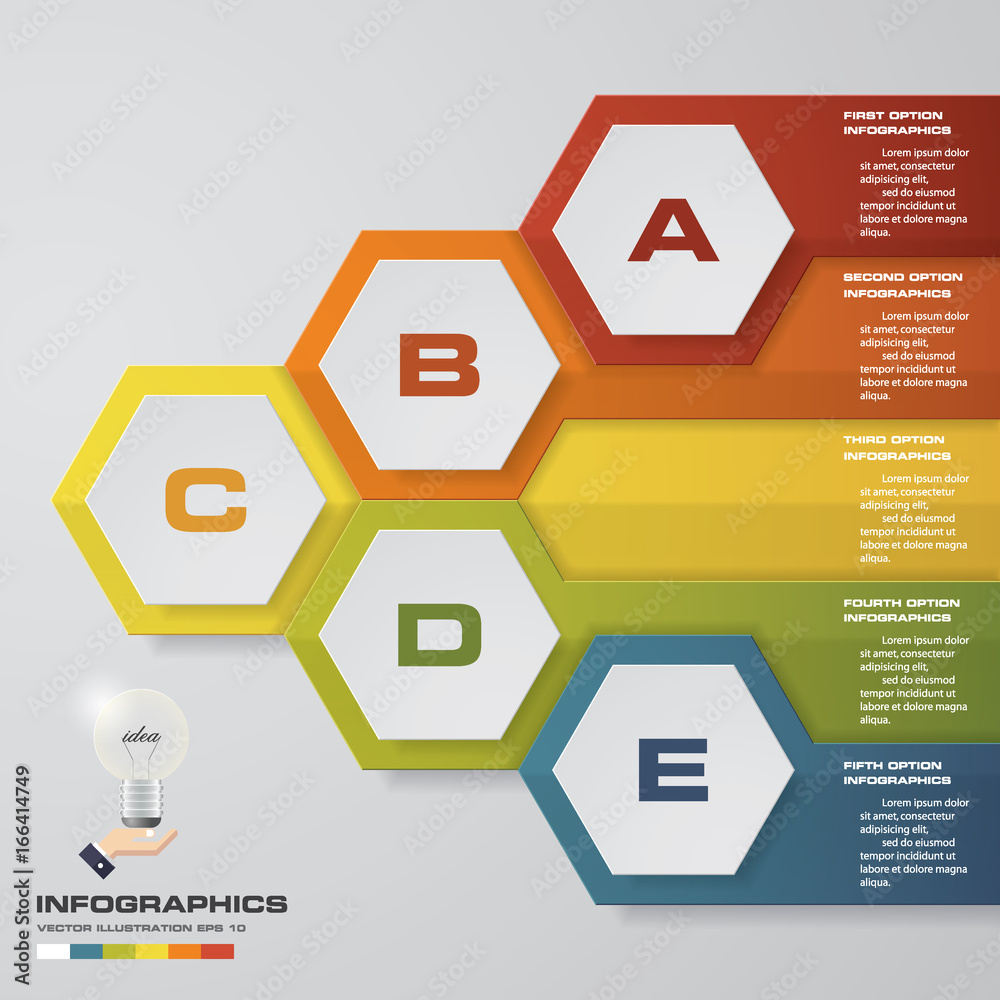 Abstract 5 steps infographics elements/timeline.Vector illustration. Abstract 5 steps infographics elements/timeline.Vector illustration.