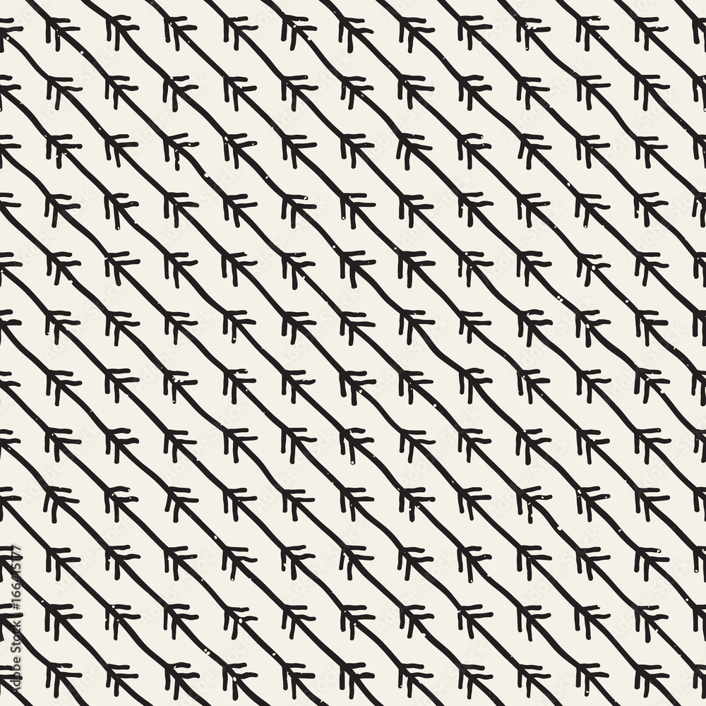 Hand drawn black and white ink abstract seamless pattern. Vector stylish texture. Monochrome geometric shappes paint brush lines Hand drawn black and white ink abstract seamless pattern. Vector stylish texture. Monochrome geometric shappes paint brush lines