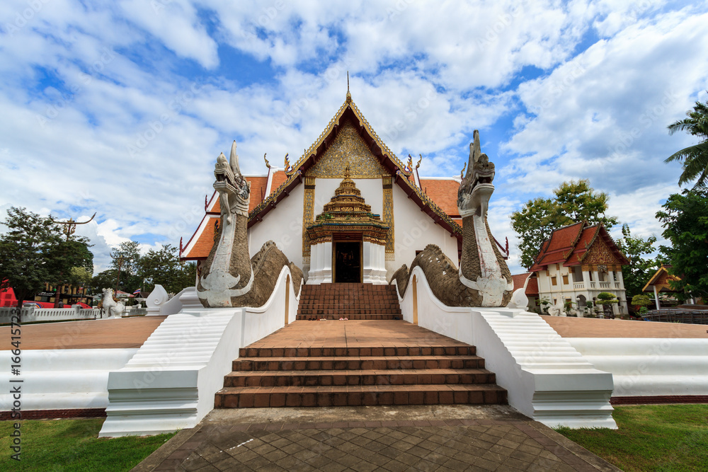 Wat Phra That Chang Kham , Muang District, Nan Province, Thailand. Temple is a public place.Created over 100 years old. Wat Phra That Chang Kham , Muang District, Nan Province, Thailand. Temple is a public place.Created over 100 years old.