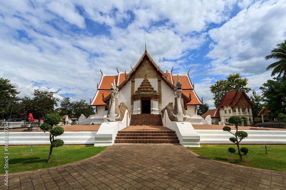Wat Phra That Chang Kham , Muang District, Nan Province, Thailand. Temple is a public place.Created over 100 years old. Wat Phra That Chang Kham , Muang District, Nan Province, Thailand. Temple is a public place.Created over 100 years old.