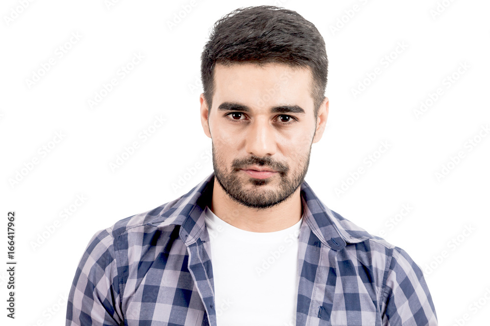 Portrait of handsome man isolated on white background Portrait of handsome man isolated on white background