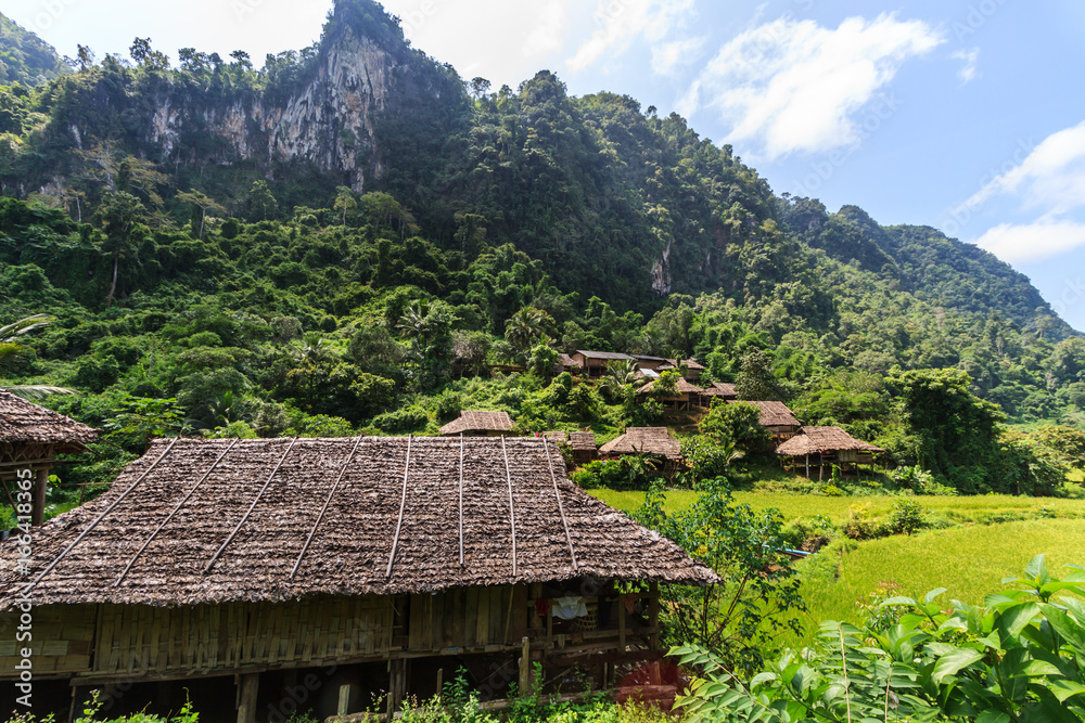 Karen village Beautiful nature Sufficient lifestyle Tha Song Yang District, Tak Province, Thailand Karen village Beautiful nature Sufficient lifestyle Tha Song Yang District, Tak Province, Thailand