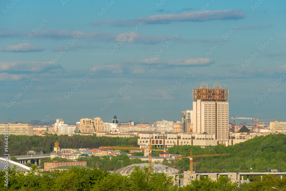 The view from Sparrow hills at the Russian Academy of Sciences. Moscow