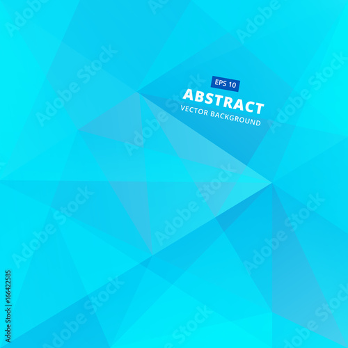 Geometric blue low polygon abstract background, Vector illustration design