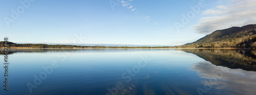 Reflecting lake in the mountains