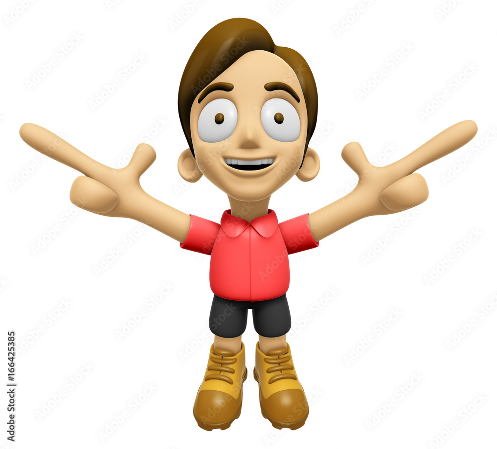 3D Man Mascot is fighting gestures. Work and Job Character Design Series 2. 3D Man Mascot is fighting gestures. Work and Job Character Design Series 2.