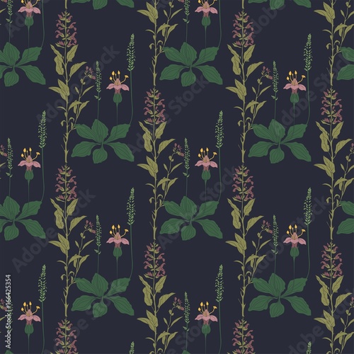 Vector nature  pattern with plantain