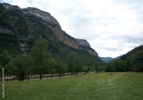 Paisaje desde la ruta de Ordesa y Monte Perdido en Huesca photo