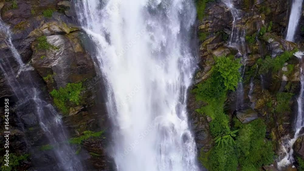 Aerial view from a drone of Wachirathan Waterfall, Chiang Mai, Thailand
Aerial view from a drone of Wachirathan Waterfall, Chiang Mai, Thailand