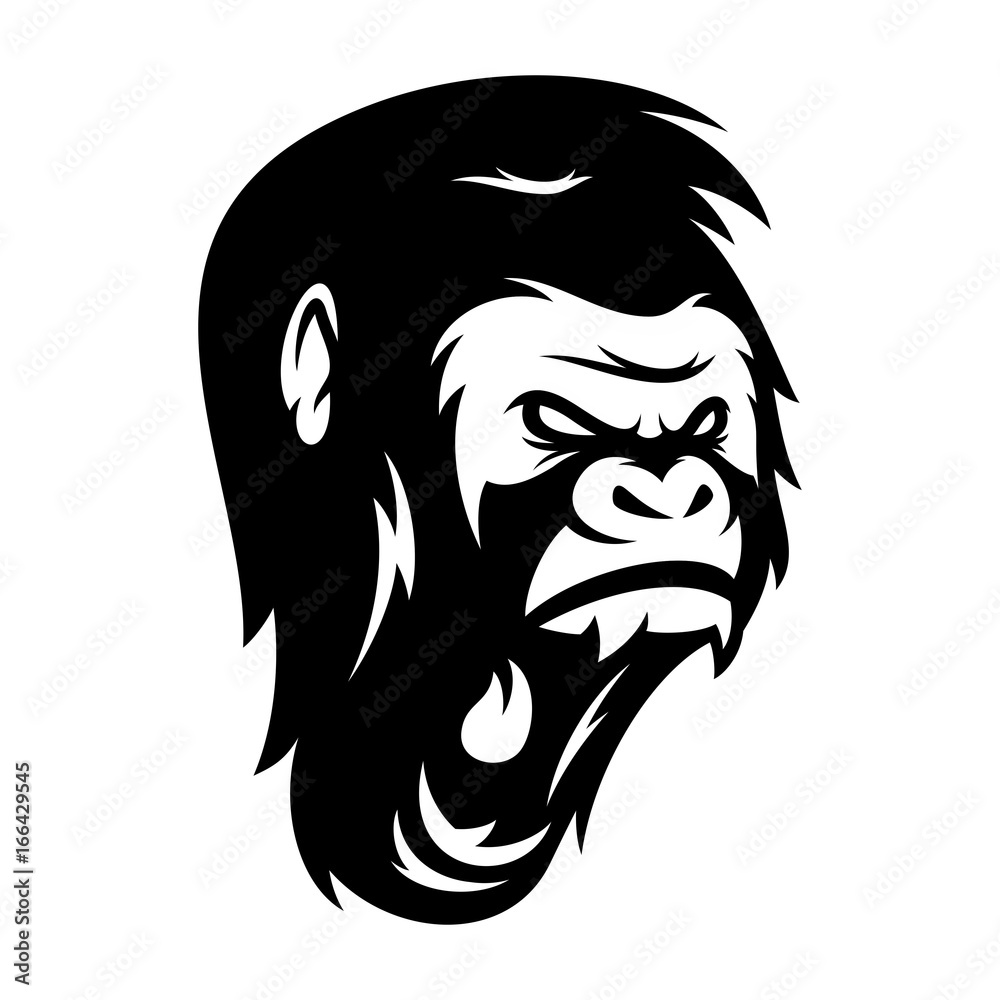 Strong Gorilla Vector Logo Illustration Strong Gorilla Vector Logo Illustration