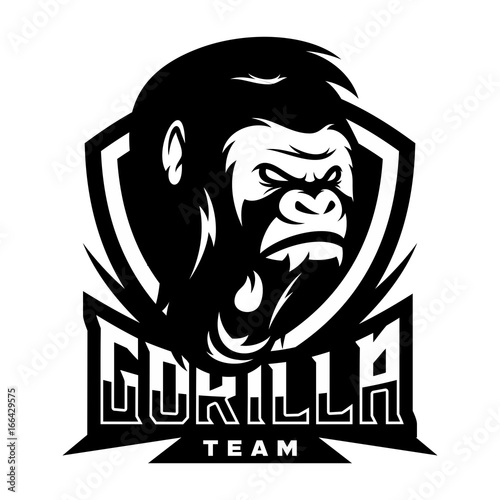 Strong Gorilla Vector Logo Illustration