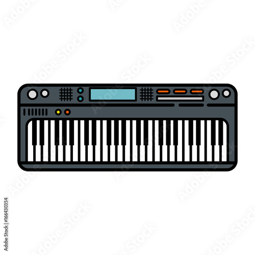 Piano keyboard modern instrument