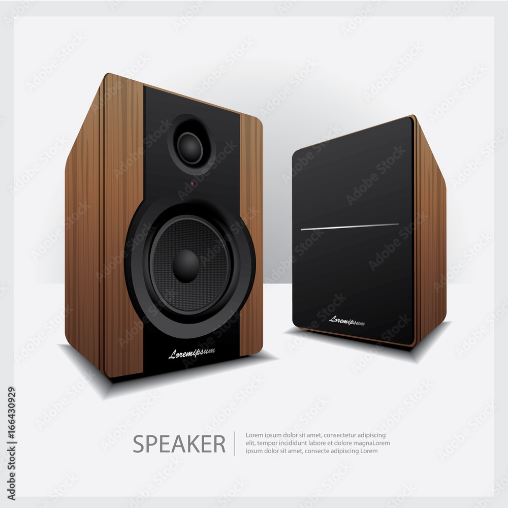 Obraz premium Speakers isolated vector illustration