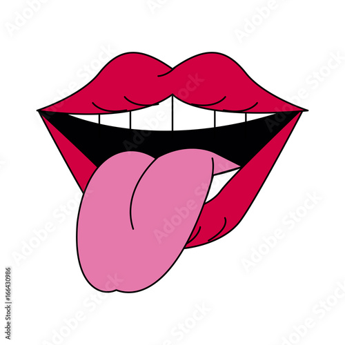 smiling mouth with tongue out icon image