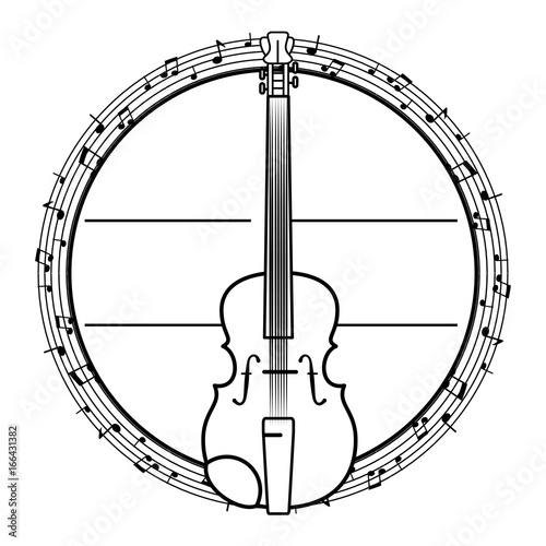 Music instrument emblem label
