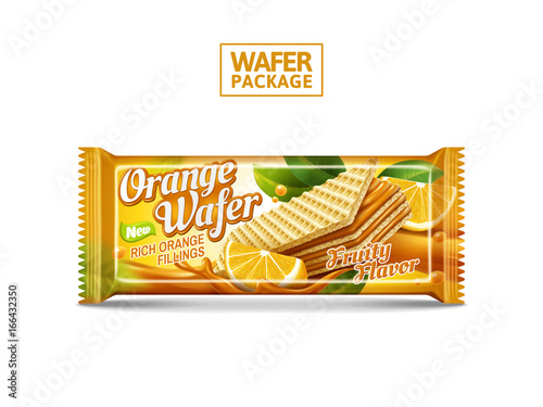 Orange wafer package design
