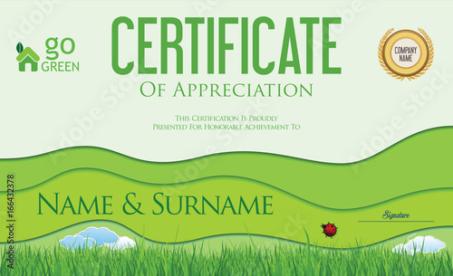 Modern colorful certificate or diploma template vector