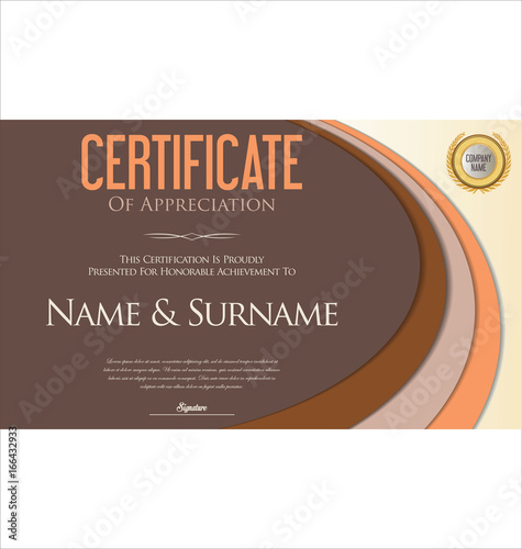 Modern colorful certificate or diploma template vector