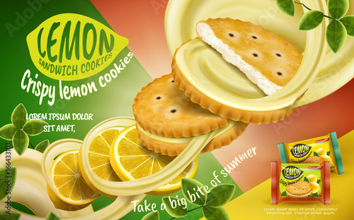 Lemon sandwich cookies ad