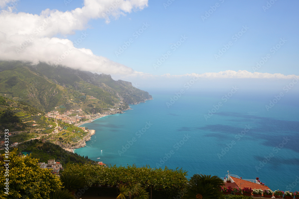 Ravelo resort city at Amalfi coast in Southern Italy