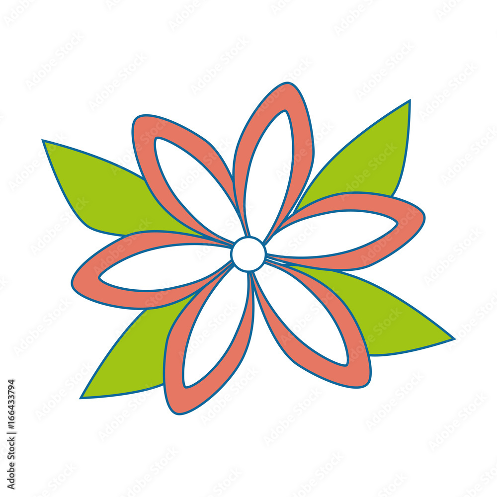 Beautiful flower with petals Beautiful flower with petals