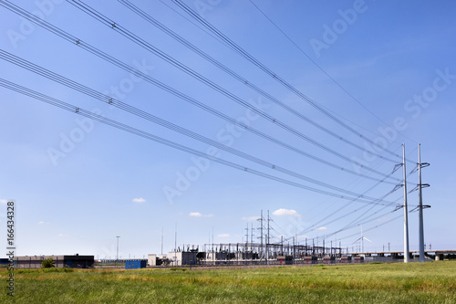 Substation of a power station