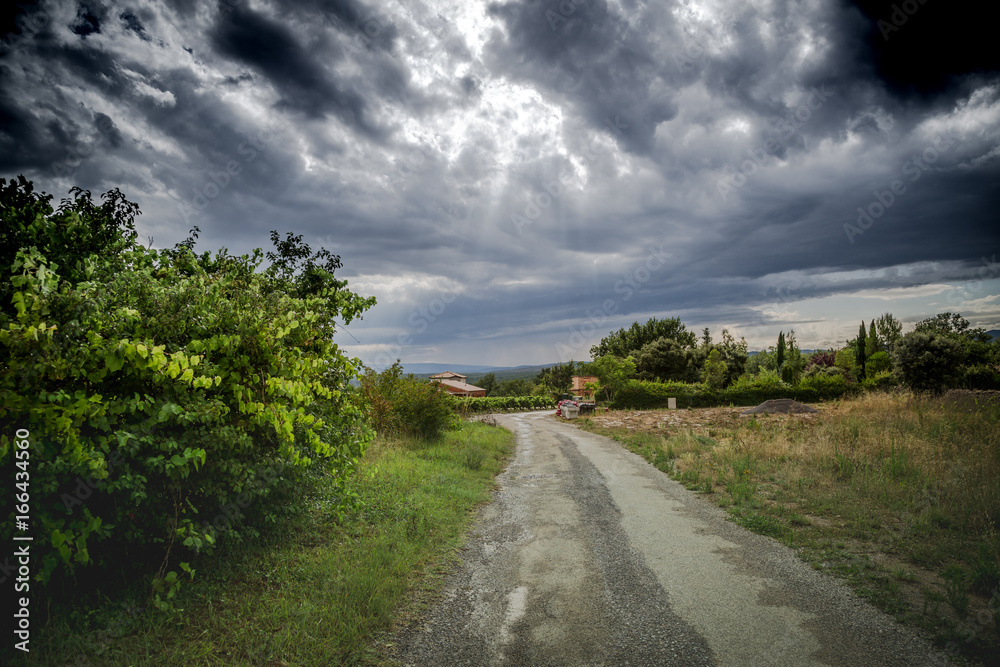 cloudy path