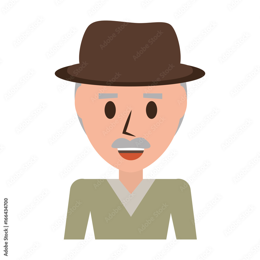 Retro Old man cartoon Retro Old man cartoon