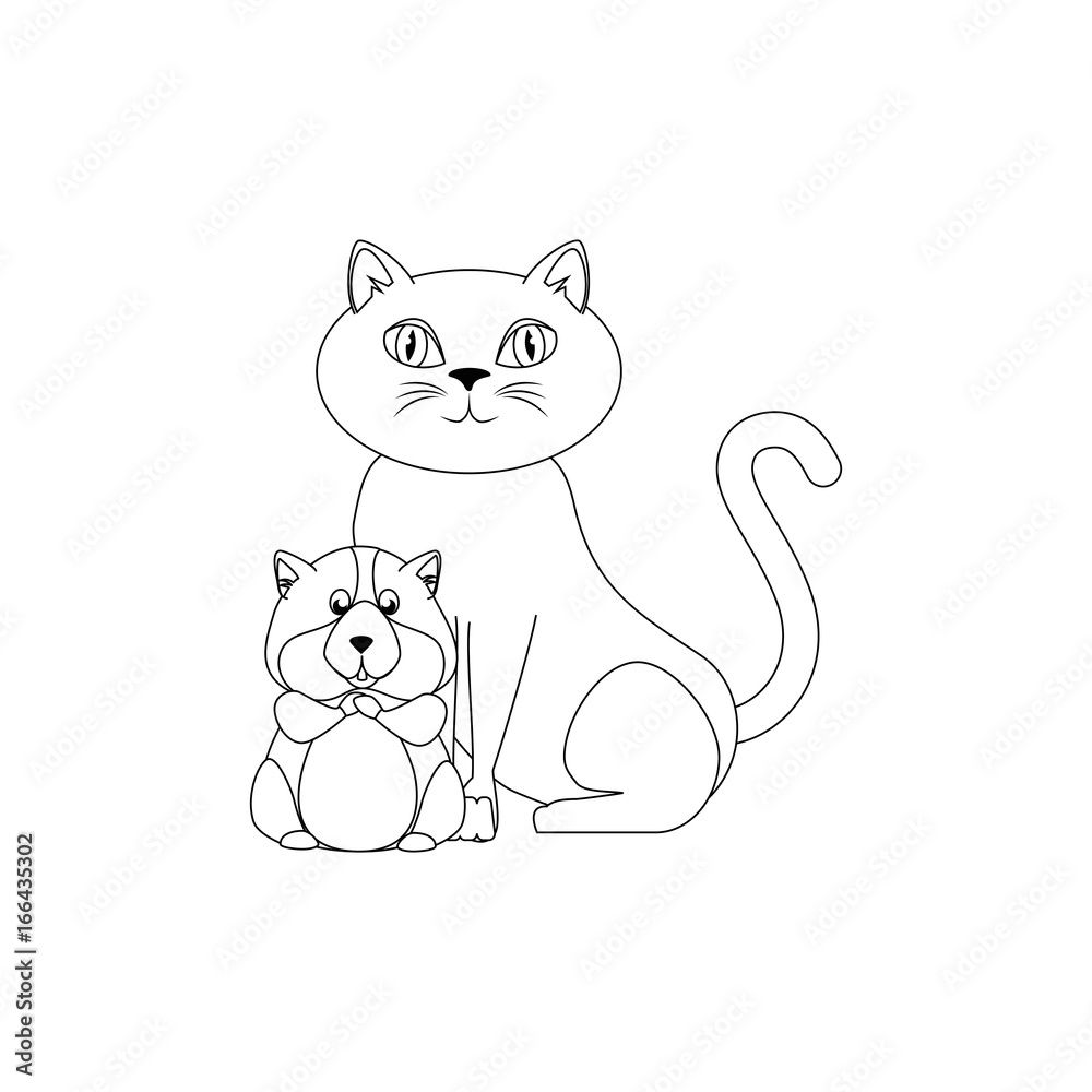 Fototapeta premium cartoon cat icon