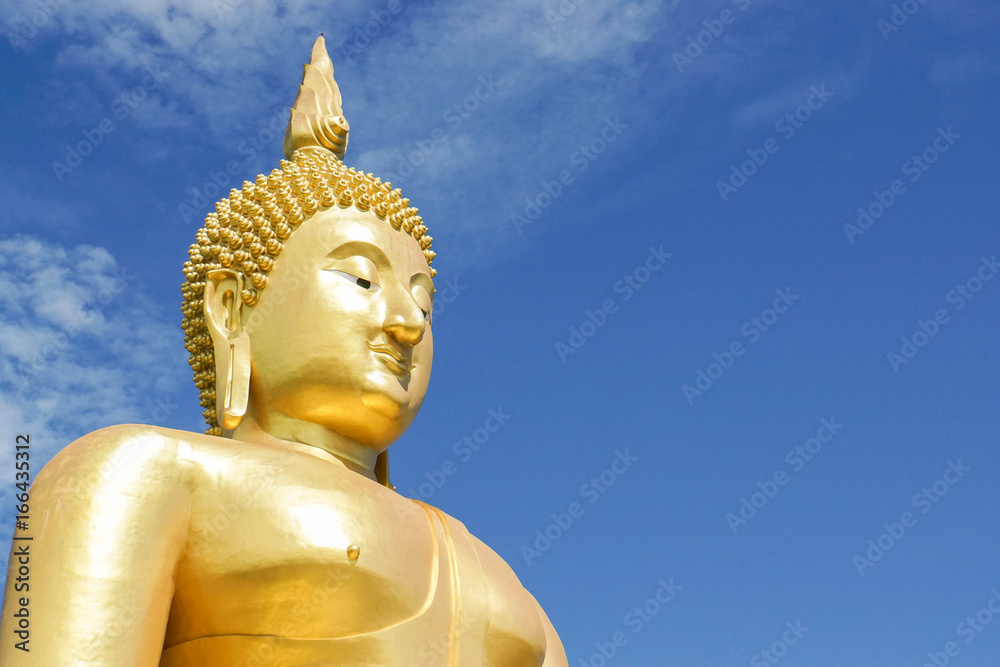 close up outdoor big buddha image in temple for people respect close up outdoor big buddha image in temple for people respect