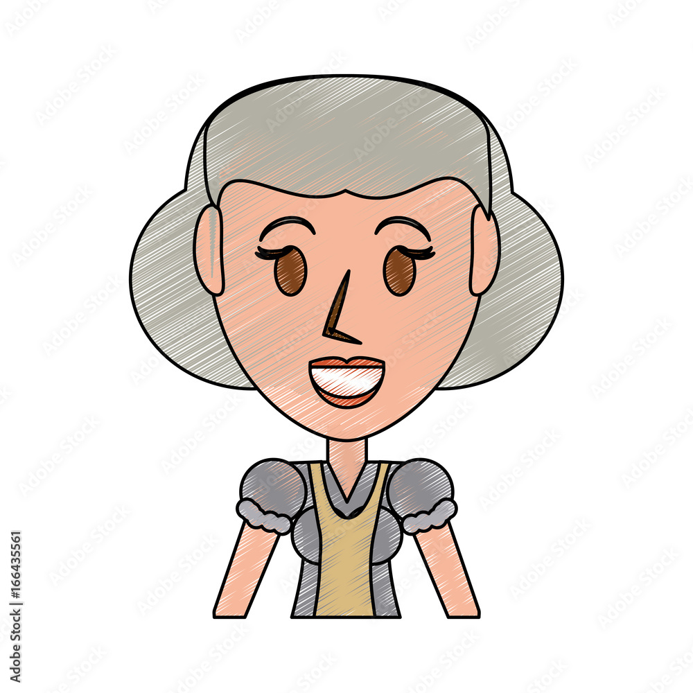 Retro old woman cartoon
